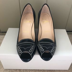 Louboutin Black Leather Pumps